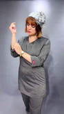 تونیک و شلوار یوفلکس طوسی